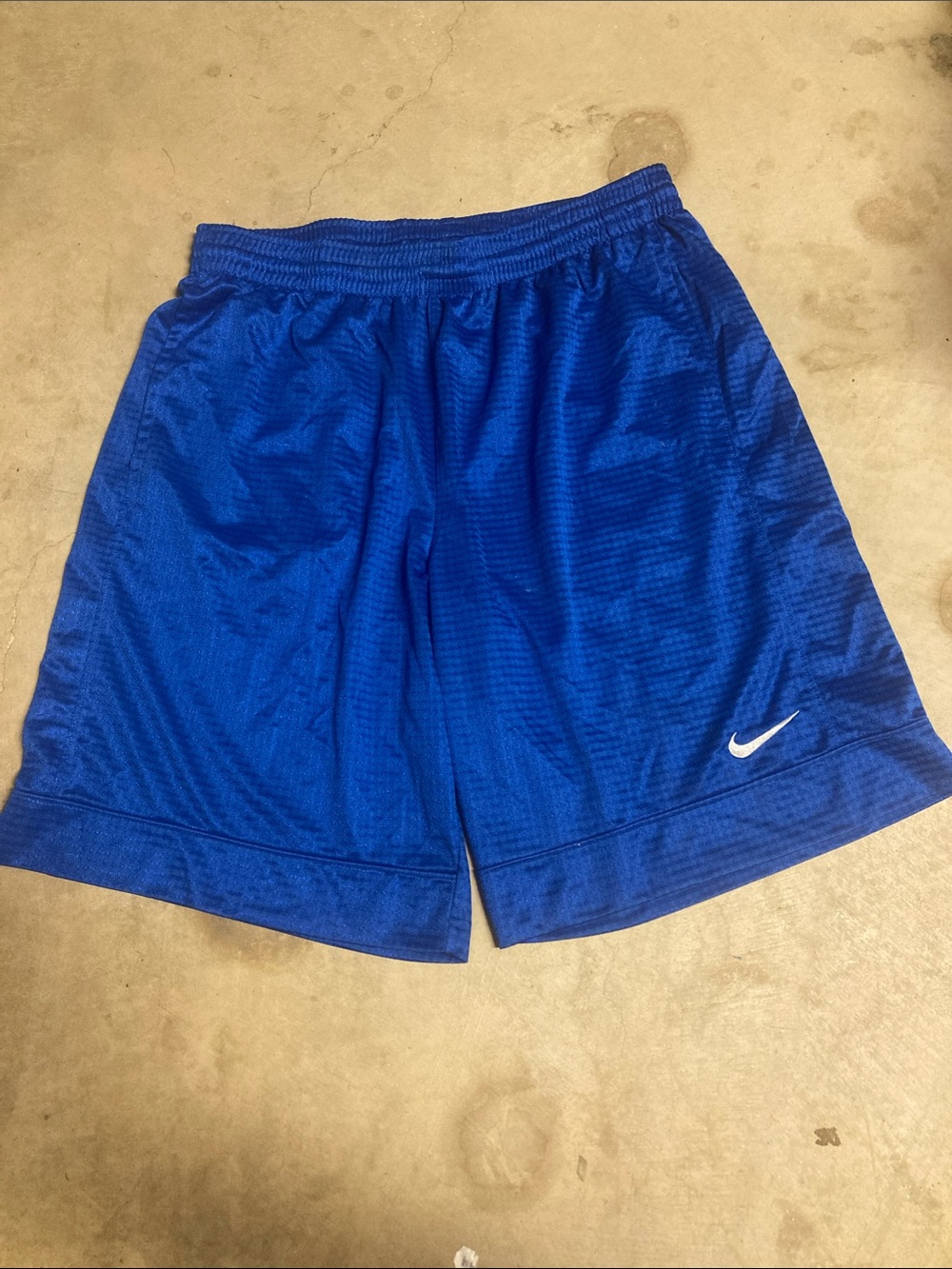 Nike Men’s Royal Blue Micro-Plaid Athletic Shorts Size XL